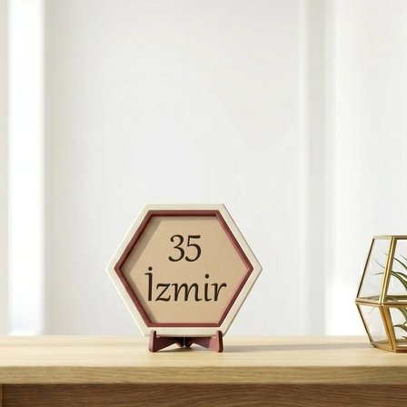 35 İzmir Temalı Minimalist Dekoratif Obje Modern ve Estetik Yaşam Alanı Dokunuşu 10x10 cm Ev ve Ofis