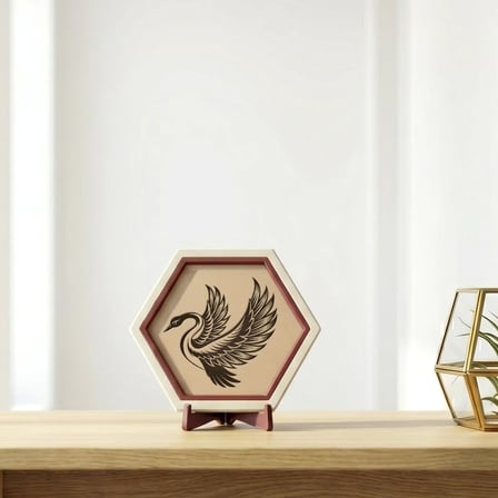Zarif Kuğu Figürlü Modern Dekoratif Aksesuar, Minimalist ve Estetik Masaüstü Tasarım 10x10 cm