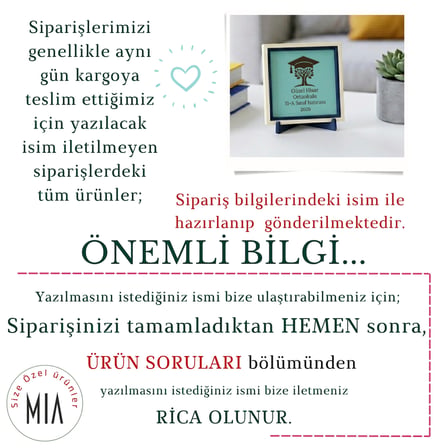 Öğrencilere Özel İsimli Mezuniyet Hediyesi 22'li Set; Estetik ve Kalıcı Sınıf Hatırası 10x10 cm