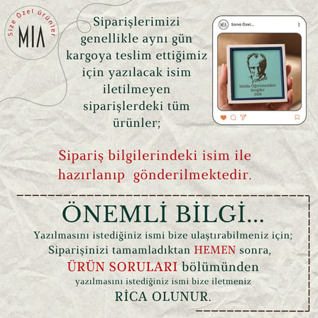 Öğretmenden Öğrencilerine Okul Hatırası 24'lü Set; Atatürk Görselli Kişiye Özel Obje 10x10 cm