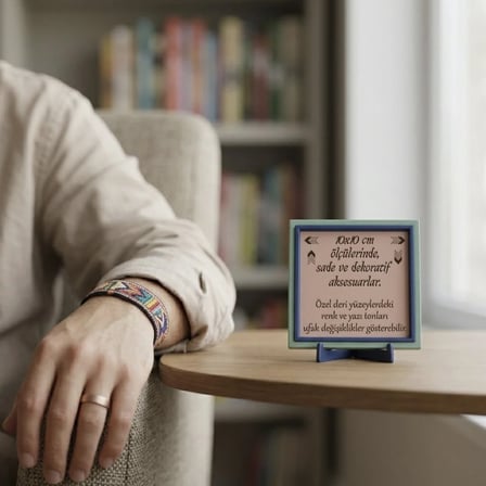 Sabır Temalı Modern Dekoratif Parça, Ev ve Ofis Dekorasyonunu Tamamlayan Estetik Süs 10x10 cm