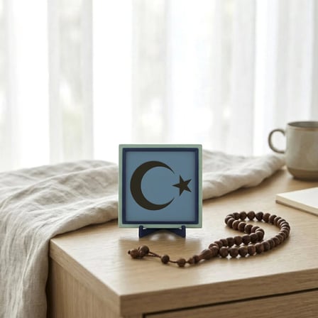 Minimalist Hilal ve Yıldız Tasarım Obje, Modern Dekorasyonun Estetik İmzası 10x10 cm