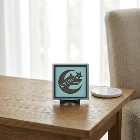 Modern Yorumla Göktürkçe TÜRK ve Bozkurt Figürü, Sevdiklerinize Özel ve Kalıcı Bir Armağan 10x10 cm