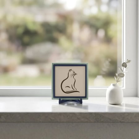 Modern Yorumla Kedi Silüeti Aksesuar, Dekorasyonunuzu Tamamlayan Estetik ve Zarif Duruş 10x10 cm
