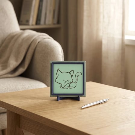 Uzanan Kedi Motifli Özel Tasarım Dekoratif Obje, Yaşam Alanınız İçin Huzurlu ve Modern Armağan 10x10