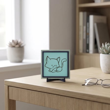 Kedi Figürlü Çağdaş Tasarım Masaüstü Objesi, Ev ve Ofisiniz İçin Eğenceli ve Estetik Dekor 10x10 cm
