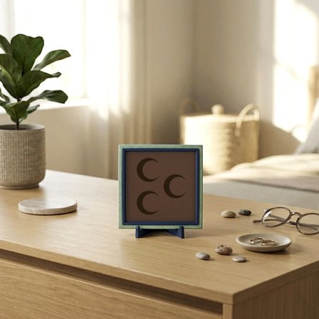 Üç Hilal Motifli Minimalist Dekoratif Obje, Ev ve Ofis İçin Modern Masaüstü Aksesuarı 10x10 cm
