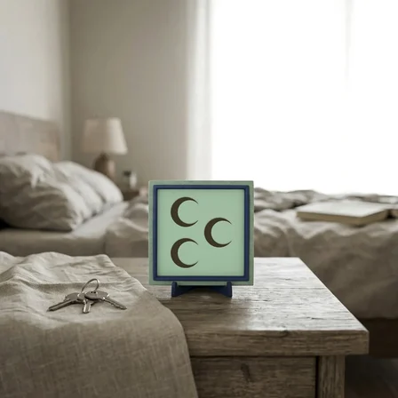 Üç Hilal Temalı Dekoratif Masaüstü Objesi, Modern Ev ve Ofis Dekorasyonu İçin Estetik Hediye 10x10cm