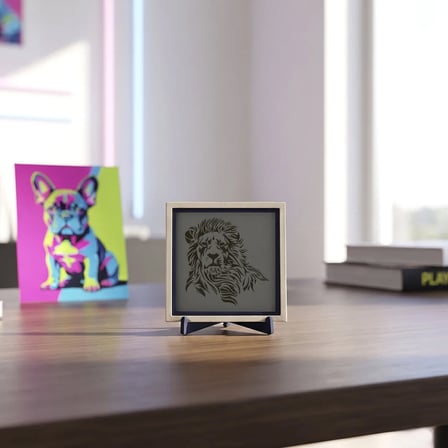 Aslan Simgeli Modern Masaüstü Dekoratif Obje, Çalışma Masası ve Kitaplık İçin Zarif Aksesuar 10x10 cm