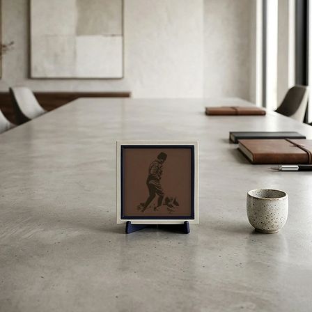 Atatürk Silüetli Modern Dekoratif Obje, Ev ve Ofis İçin Zarif Aksesuar 10x10 cm