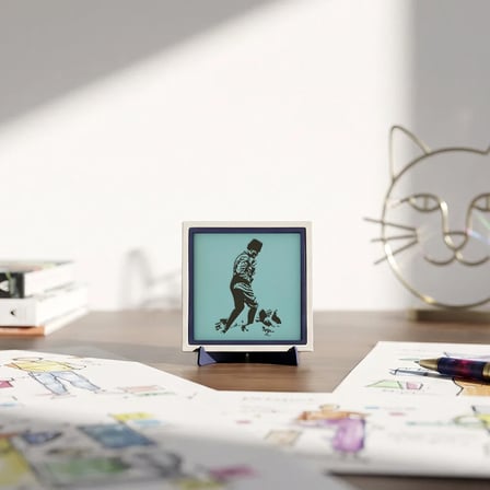 Modern Çizgili Atatürk Silüetli Masaüstü Objesi, Ev ve Ofisiniz İçin Estetik Bir Dekor 10x10 cm