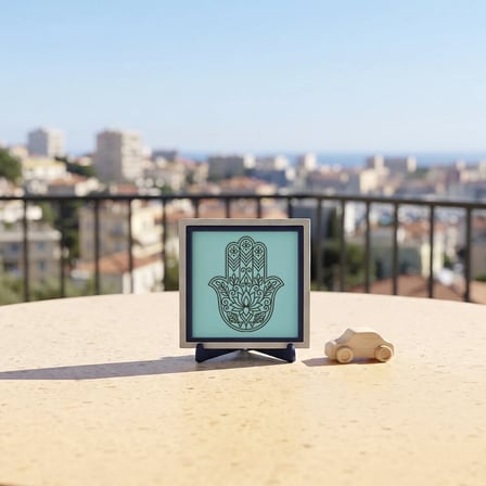 Modern Fatma'nın Eli Figürlü Dekoratif Parça, Çalışma Masanız İçin Özel Tasarım 10x10 cm