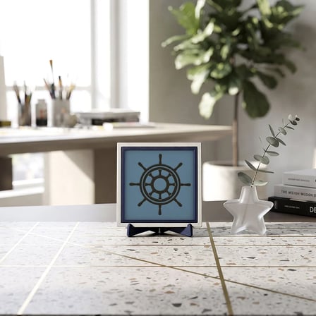 Deniz Temalı Modern Dekoratif Obje, Ofis ve Ev İçin Anlamlı ve Estetik Hediye 10x10 cm