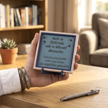 Denizci Motifli Modern Dekoratif Parça, Çalışma Masanız İçin Zarif ve Şık Aksesuar 10x10 cm