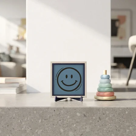 Mutlu Yüz Tasarımlı Modern Dekoratif Obje, Ev ve Ofis İçin Şık Bir Aksesuar 10x10 cm