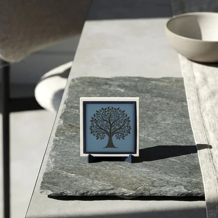 Hayat Ağacı Silüetli Modern Dekoratif Obje, Ev ve Ofis İçin Anlamlı Aksesuar 10x10 cm