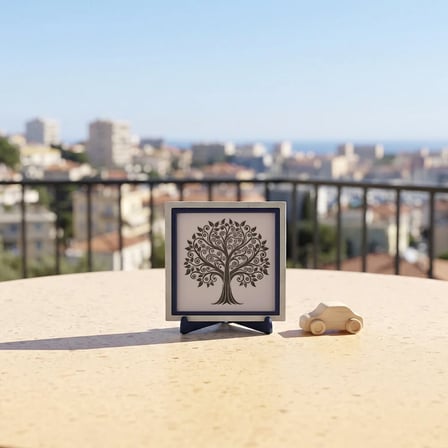 Hayat Ağacı Motifli Zarif Dekoratif Obje, Ev ve Ofisiniz İçin Modern ve Anlamlı Bir Detay 10x10 cm