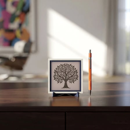 Hayat Ağacı Motifli Zarif Dekoratif Obje, Ev ve Ofisiniz İçin Modern ve Anlamlı Bir Detay 10x10 cm