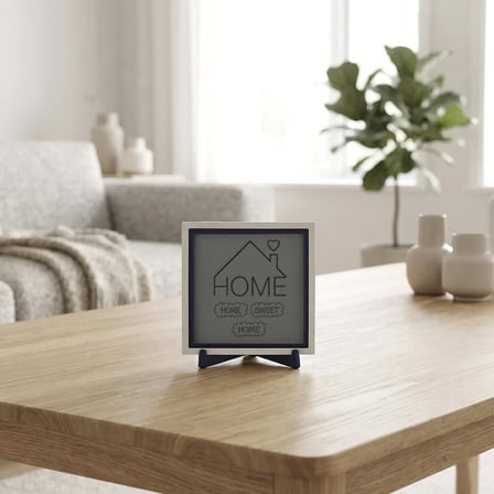 Minimalist Ev Silüetli Dekoratif Obje, Ev ve Ofisiniz İçin Anlamlı Bir Seçim 10x10 cm