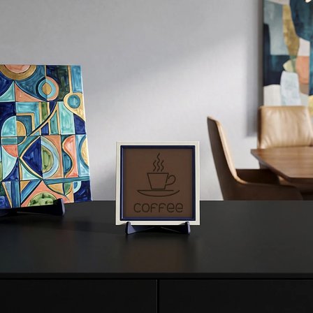 Coffee Tasarımlı Modern Dekoratif Obje, Kahve Köşeleri İçin Şık Bir Tamamlayıcı 10x10 cm