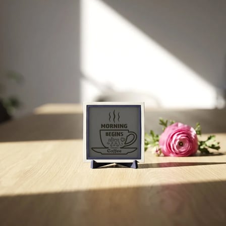 Kahve Temalı Şık Dekoratif Obje, Yaşam Alanınıza Enerji Katan Modern Bir Dokunuş 10x10 cm