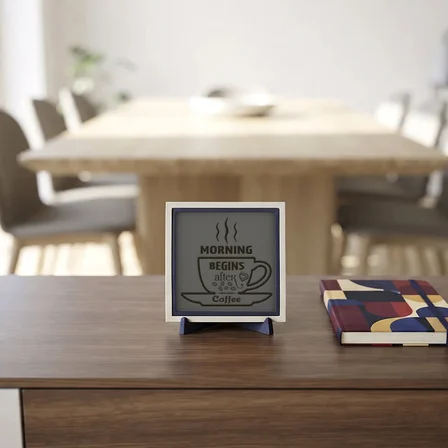Kahve Temalı Şık Dekoratif Obje, Yaşam Alanınıza Enerji Katan Modern Bir Dokunuş 10x10 cm