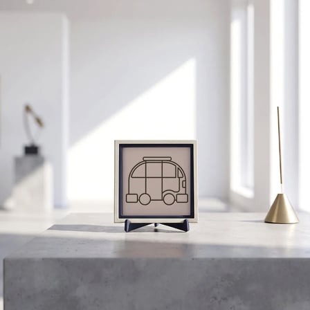 Seyahat ve Karavan Figürlü Dekoratif Parça, Çalışma Masanıza Asalet Katan Tasarım 10x10 cm