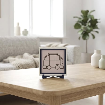 Seyahat ve Karavan Figürlü Dekoratif Parça, Çalışma Masanıza Asalet Katan Tasarım 10x10 cm