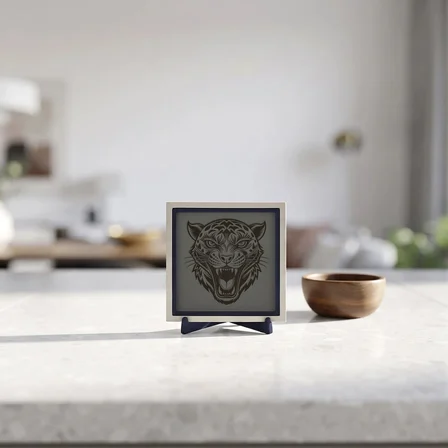 Modern Kaplan Tasarımlı Dekoratif Parça, Ev ve Ofisiniz İçin Güçlü Bir Dokunuş 10x10 cm