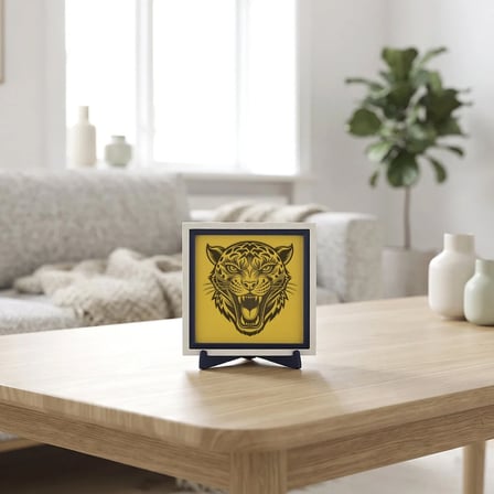 Modern Kaplan Motifli Dekoratif Tasarım, Yaşam Alanınıza Enerji Katan Detay 10x10 cm