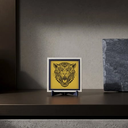Modern Kaplan Motifli Dekoratif Tasarım, Yaşam Alanınıza Enerji Katan Detay 10x10 cm