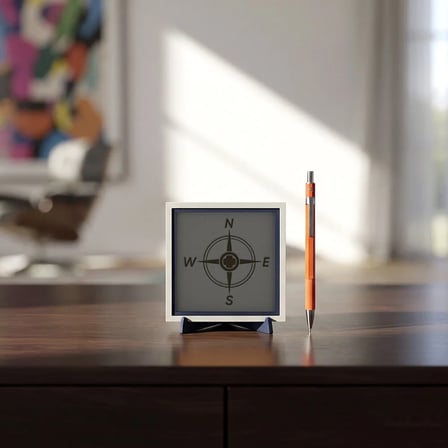 Pusula Temalı Dekoratif Obje, Gezginler ve Hayal Kuranlar İçin Anlamlı Hediye 10x10 cm