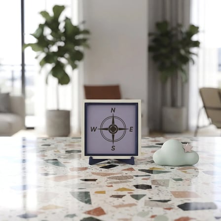Modern Pusula Tasarımlı Dekoratif Obje, Ev ve Ofisiniz İçin Özel Bir Seçim ve Hediyelik 10x10 cm