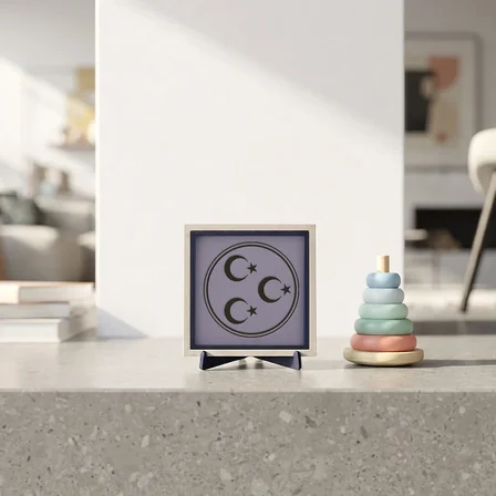 Üç Hilal Simgeli Dekoratif Masaüstü Aksesuarı, Zarif ve Modern Bir Dokunuş 10x10 cm