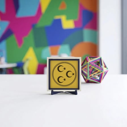 Üç Hilal Figürlü Çağdaş Dekoratif Parça, İç Mekanlara Şıklık Katan Tasarım 10x10 cm