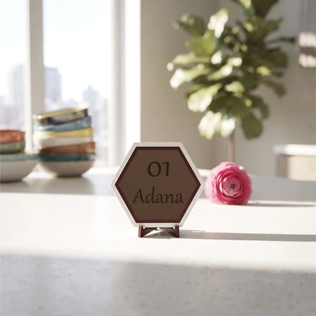 Adana 01 Plaka Temalı Dekoratif Obje, Şehir Hatırası Arayanlar İçin Modern Masaüstü Dekoru 10x10 cm