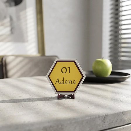 Plaka Temalı 01 Adana Dekoratif Tasarım, İş Arkadaşlarına Özel Ofis Hediyesi Alternatifi 10x10 cm