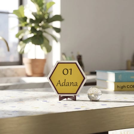 Plaka Temalı 01 Adana Dekoratif Tasarım, İş Arkadaşlarına Özel Ofis Hediyesi Alternatifi 10x10 cm