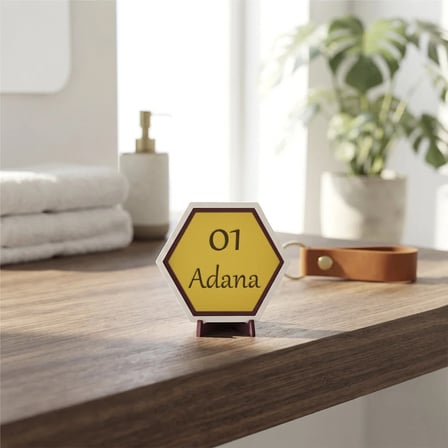 Plaka Temalı 01 Adana Dekoratif Tasarım, İş Arkadaşlarına Özel Ofis Hediyesi Alternatifi 10x10 cm