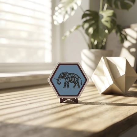 Minimalist Fil Tasarımlı Masaüstü Aksesuarı Çalışma Masalarınız İçin Özgün ve Modern Bir Seçenek 10x10 cm