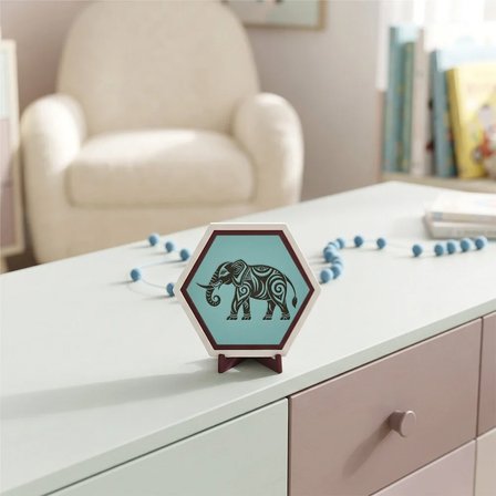 Estetik Fil Motifli Masaüstü Aksesuarı Minimalist Tarzınıza Uygun Modern ve Şık Bir Dekorasyon 10x10 cm
