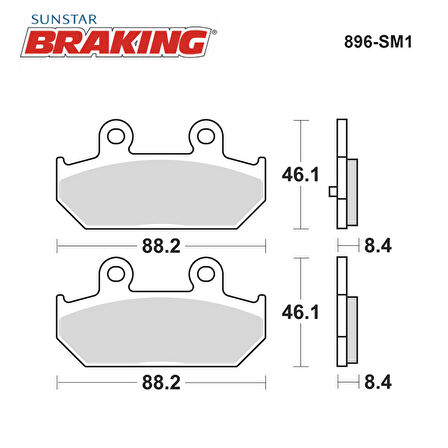 YARI METALİK ARKA FREN BALATASI / SUZUKI / AN 650 BURGMAN / 650cc / ARKA  / 2004-2005-2006-2007-2008-2009-2010-2011-2012-2013-2014-2015-2016-2017-2018-2019