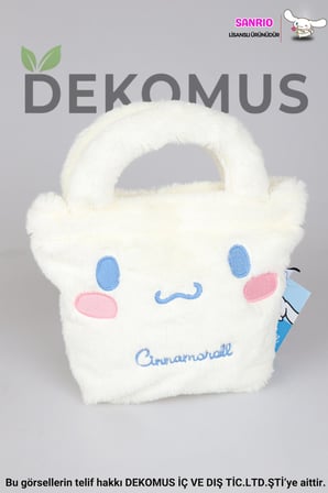 DEKOMUS İLE YENİ SEZON LİSANSLI CINNAMOROLL BASIC PELUŞ EL ÇANTASI/BESLENME ÇANTASI