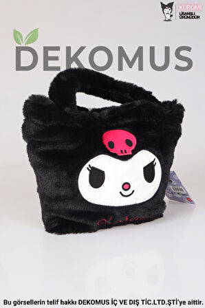 DEKOMUS İLE LİSANSLI YENİ SEZON KUROMI PELUŞ BASIC EL ÇANTASI VE KOL ÇANTASI 2'LİSİ