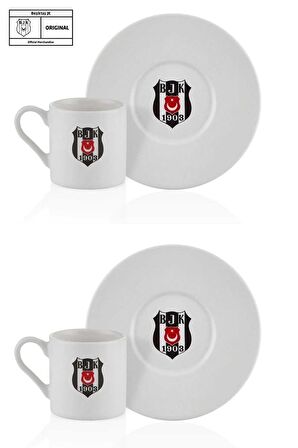 LİSANSLI BEŞİKTAŞ 2'Lİ PORSELEN FİNCAN TAKIMI 