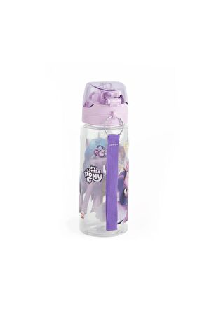 My Little Pony Şeffaf Matara 500ml - Pony Çocuk Suluk - Lisanslı My Little Pony Matara Pipetli Suluk