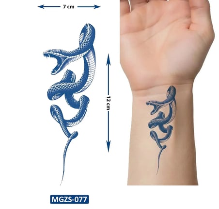 Küçük Boy 4 Adet Birden Yarı Kalıcı Geçici Dövme 1 Ay Kalıcı Dövmeler Set11
