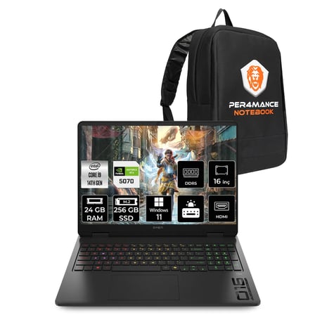 HP OMEN 16 i9 14900HX 24GB RAM 256GB SSD RTX5070/8GB 165Hz 16'' 2K WUXGA W11P Gaming Laptop & ÇANTA