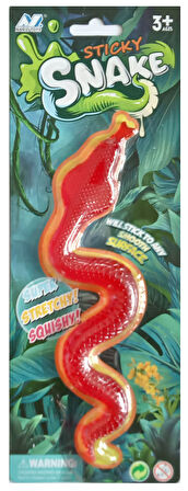 Oyuncak Yılan Kırmızı Renk Süper Uzayan ve Yapışan Squishy Oyuncak