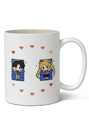 Sailor Moon Avatar Baskılı Kişiye Özel Kupa Bardak - Sevgiliye Hediye